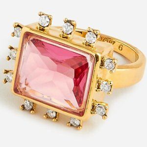 J.Crew Square crystal cocktail ring NWT/Size 7